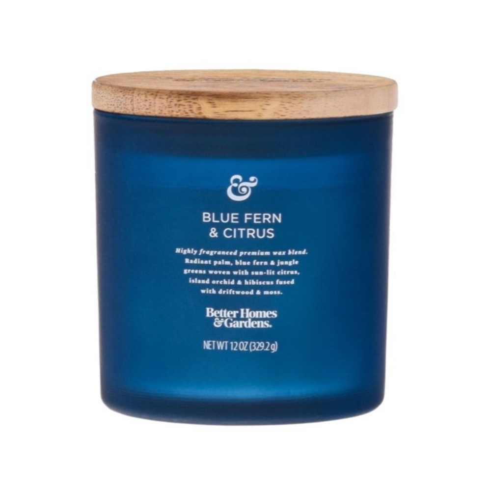 Blue fern and citrus candle
